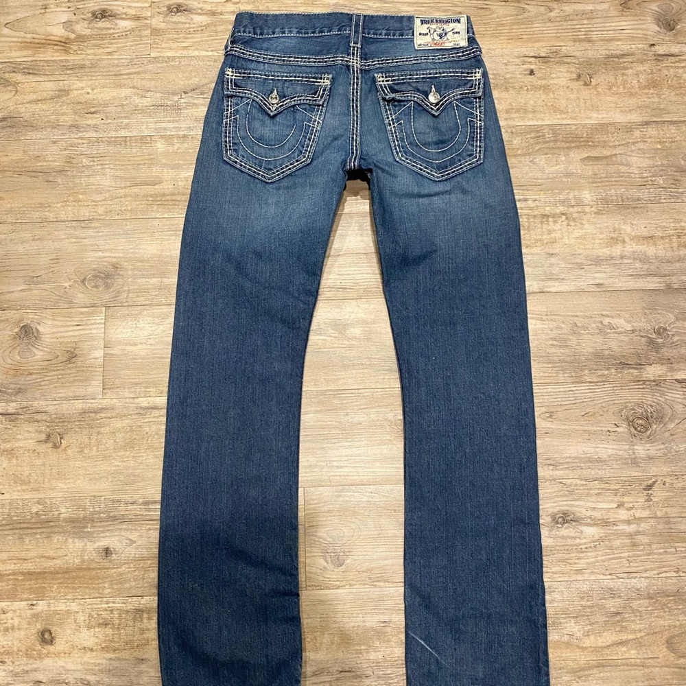 True Religion Men's Denim Blue Jeans Straight 34X34